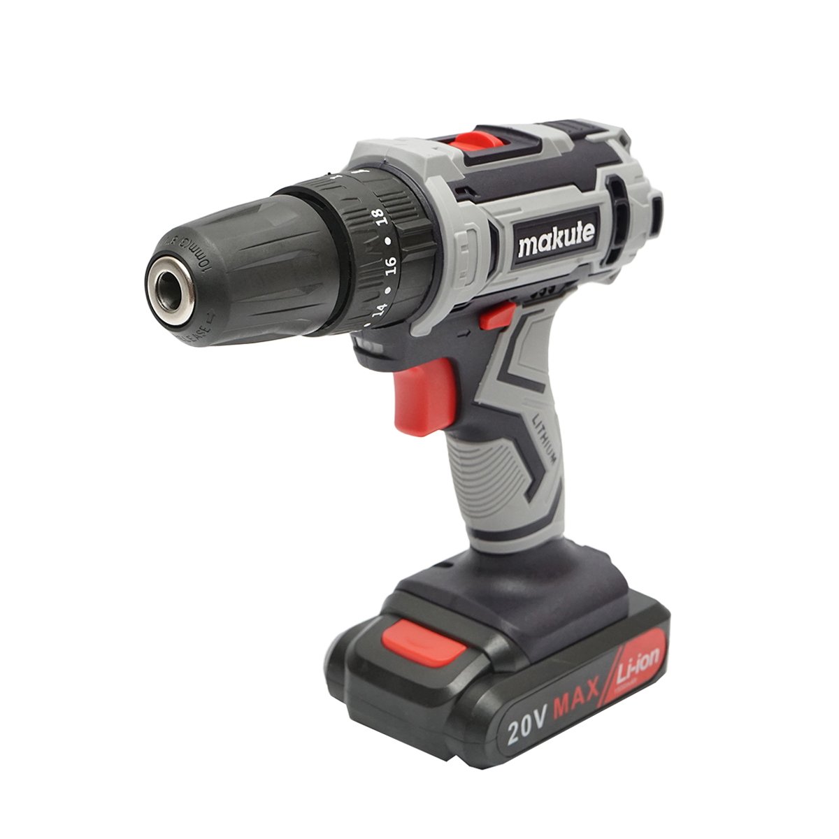 Masina de insurubat 25Nm, acumulator 20V/1500mAh si incarcator 220V/50-60Hz, ax 0.8-10mm, 1450rot/min IP20 Makute